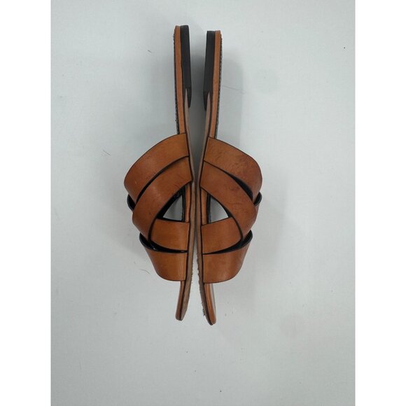 Tory Burch Brown City Slide Leather Slip-On Sandals Size 9M - Picture 7 of 11